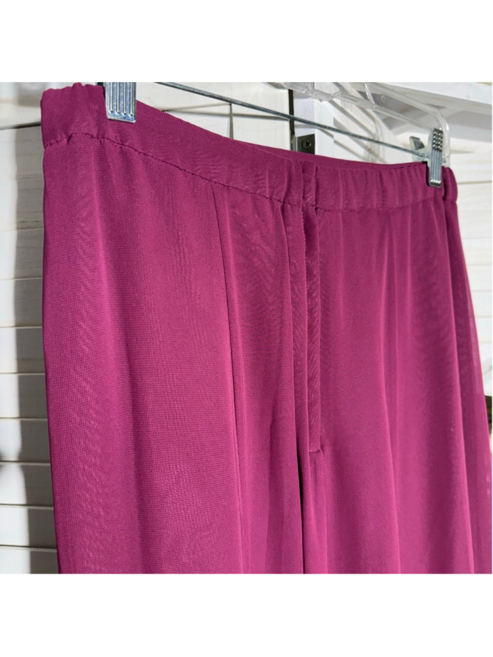 Vintage Y2K Alfred Angelo skirt chiffon burgundy maxi full swing elastic waist S - Picture 9 of 10